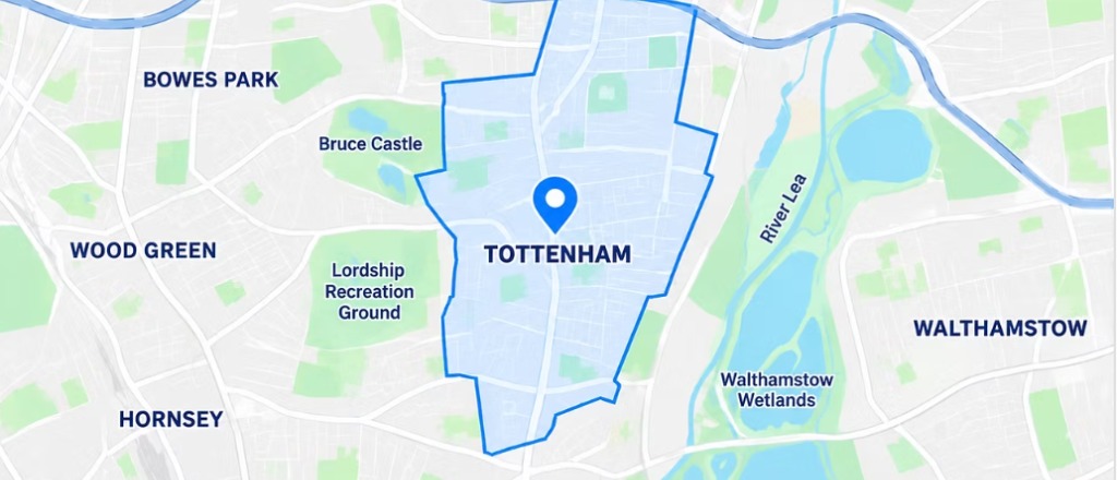 Tottenham lesson area map