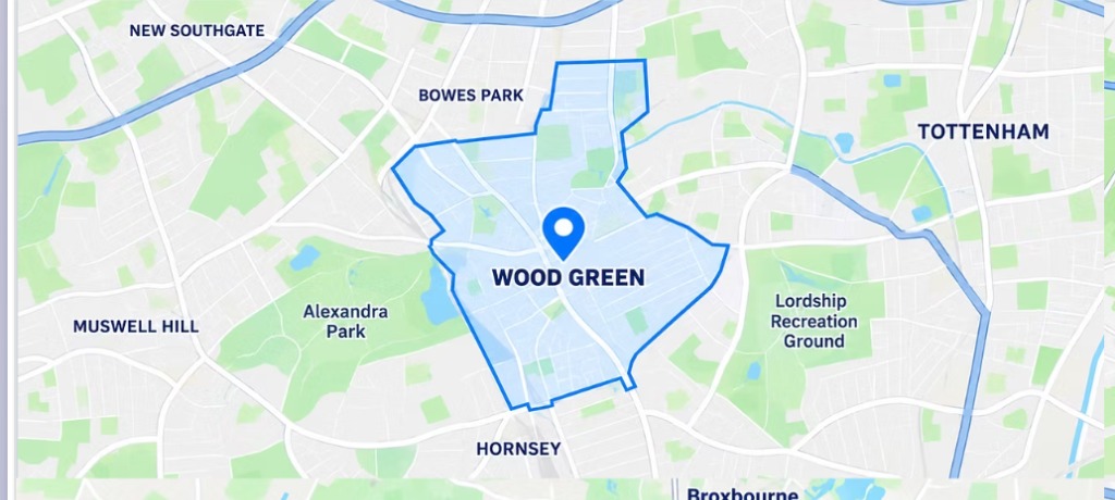 Wood Green lesson area map